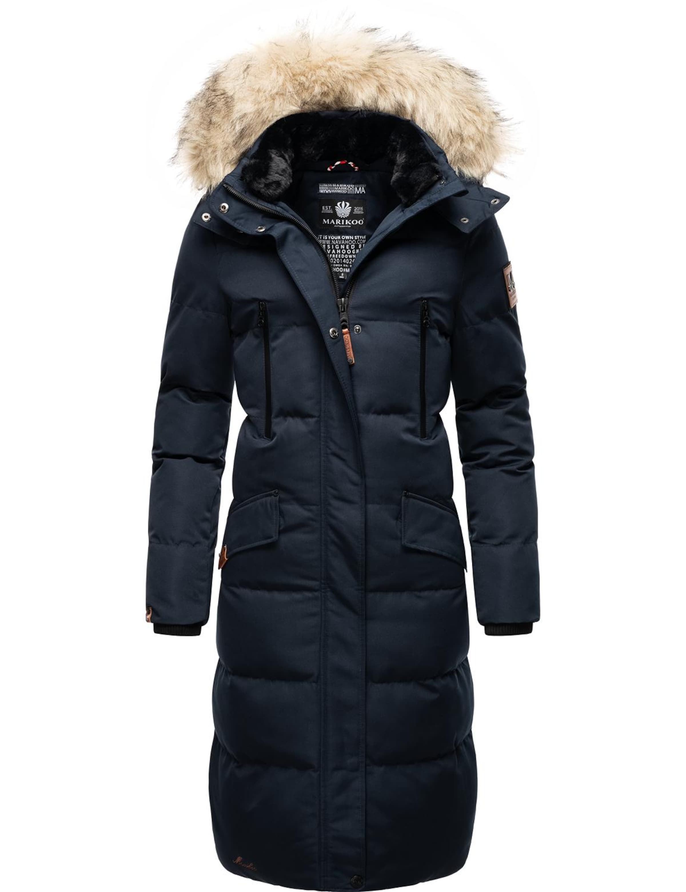 mėlyna MARIKOO Žieminis paltas 'Schneesternchen': priekis