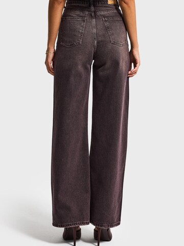 IT'S BASIC Wide leg Jeans 'Olea Wide High Rise Jeans' in Brown