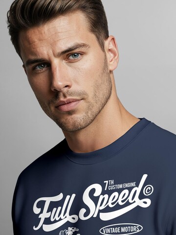 Neverless Sweatshirt 'Full Speed' in Blue
