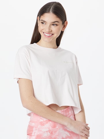 Champion Authentic Athletic Apparel T-Shirt in Pink: predná strana