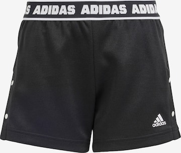 ADIDAS SPORTSWEAR Regular Workout Pants in Black: front