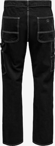 regular Jeans 'Edge' di Only & Sons in nero