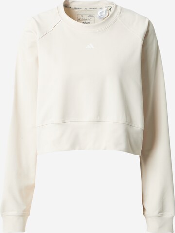 ADIDAS PERFORMANCE Sport sweatshirt 'Power' i beige: framsida