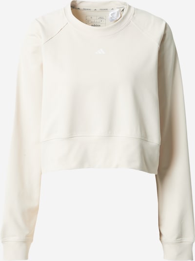ADIDAS PERFORMANCE Sportsweatshirt 'Power' in beige / weiß, Produktansicht