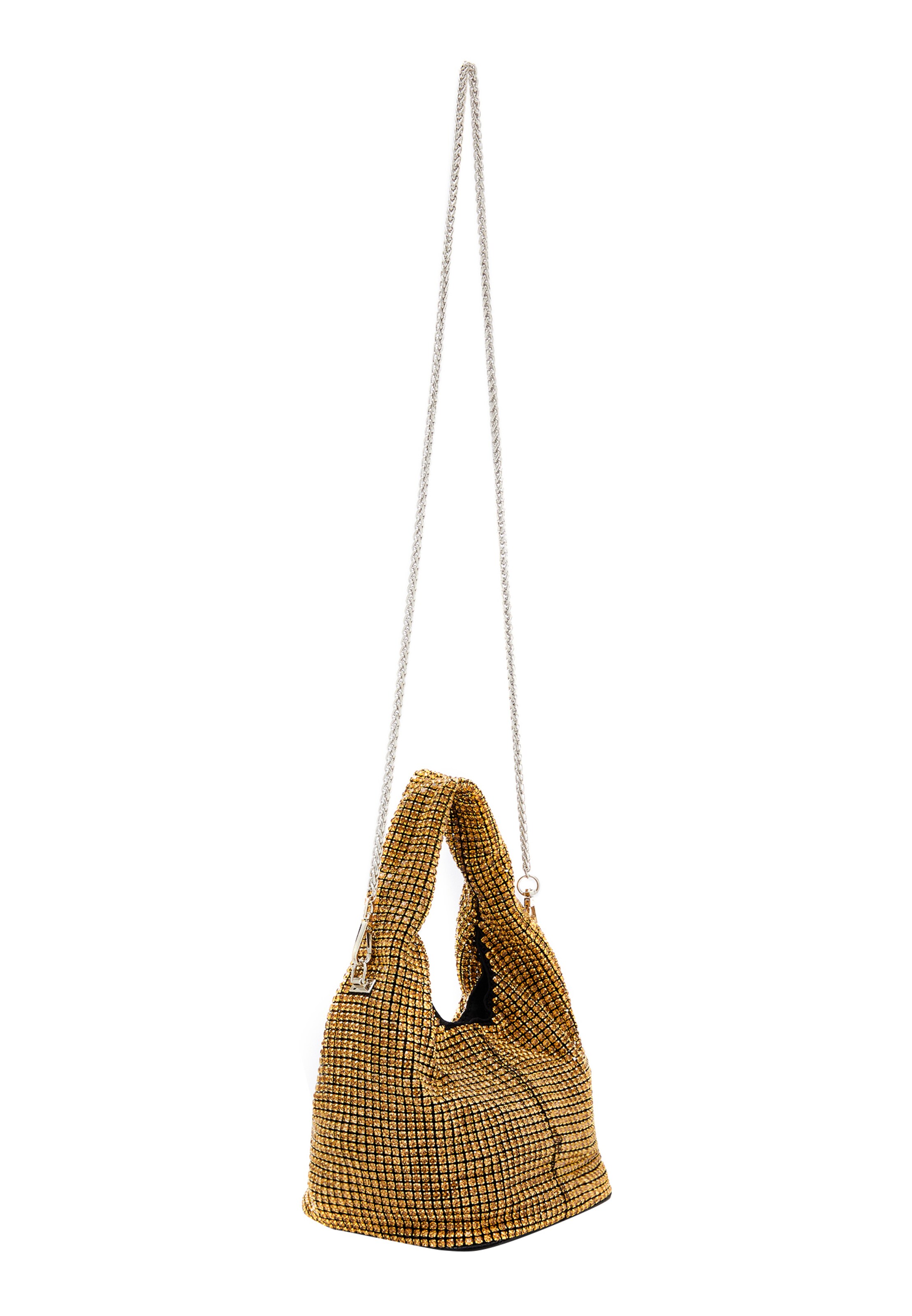 Borsa a spalla di faina in oro