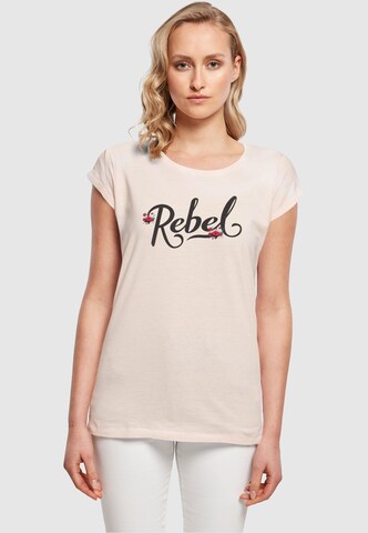 Merchcode T-Shirt 'Rebel' in Pink: predná strana