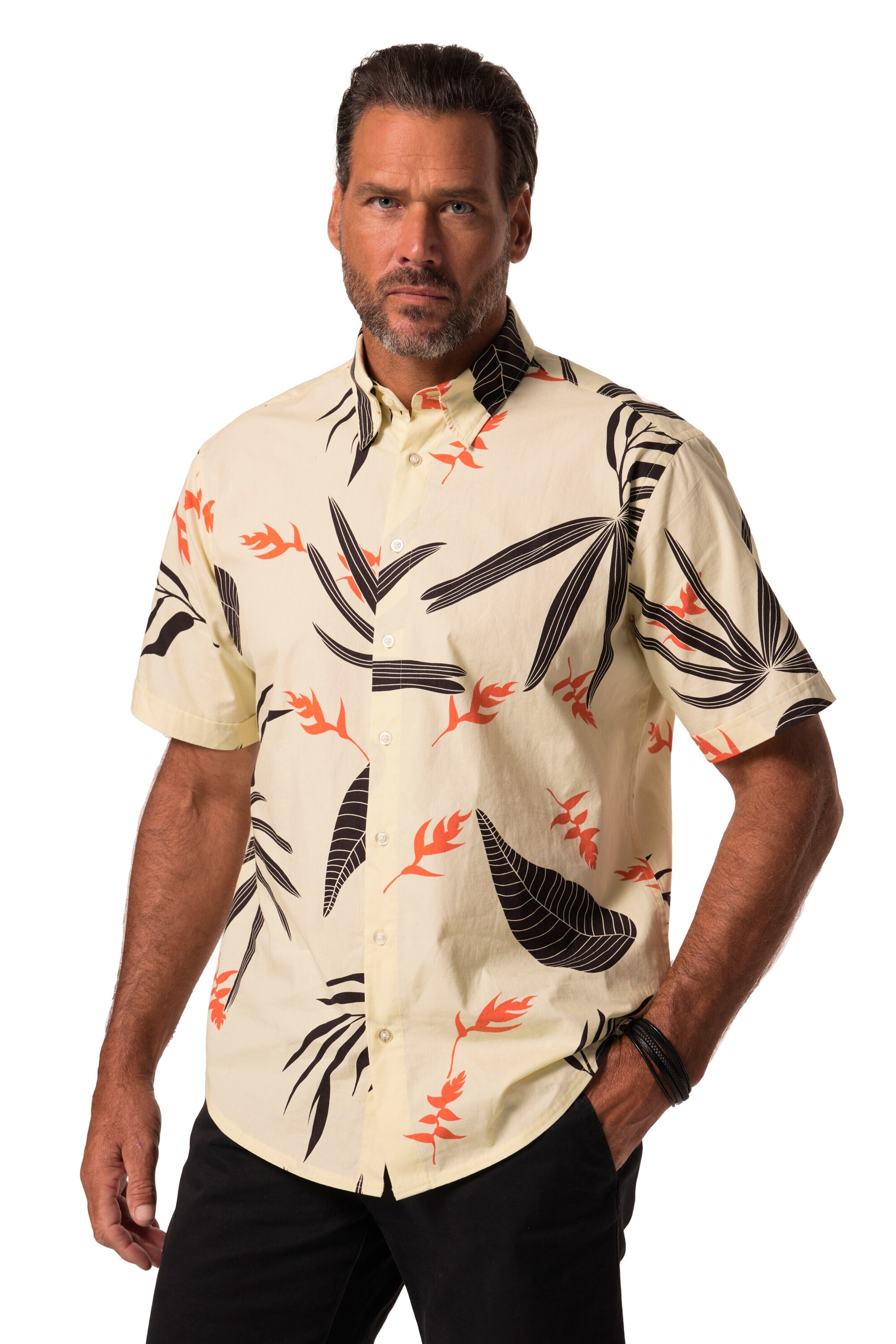 JP1880 Comfort Fit Hemd in Beige: Vorderseite