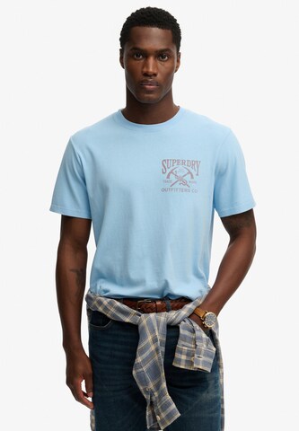 Superdry & Co Shirt 'Outdoors Mountain' in Blauw