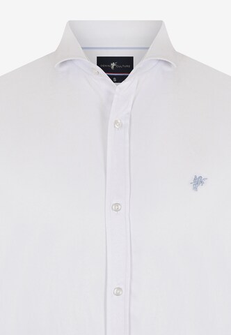 Coupe regular Chemise 'Barnaby ' DENIM CULTURE en blanc