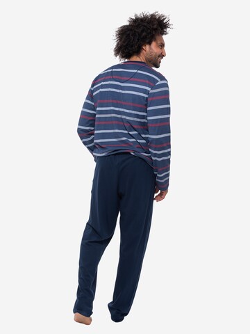 Ammann Pyjama lang 'Night & Home Cotton' in Blauw