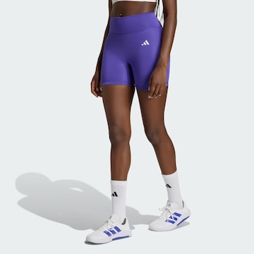 ADIDAS PERFORMANCE - Skinny Calças de desporto 'Optime Essentials' em roxo: frente