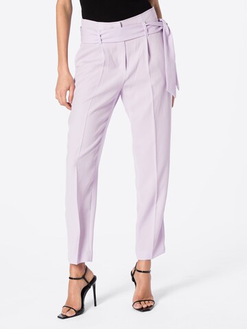 Marc Cain Regular Pleat-Front Pants in Purple: front