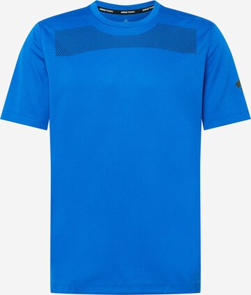 ADIDAS SPORTSWEAR Funkční tričko 'Workout Front Rack Impact Print' – modrá: přední strana