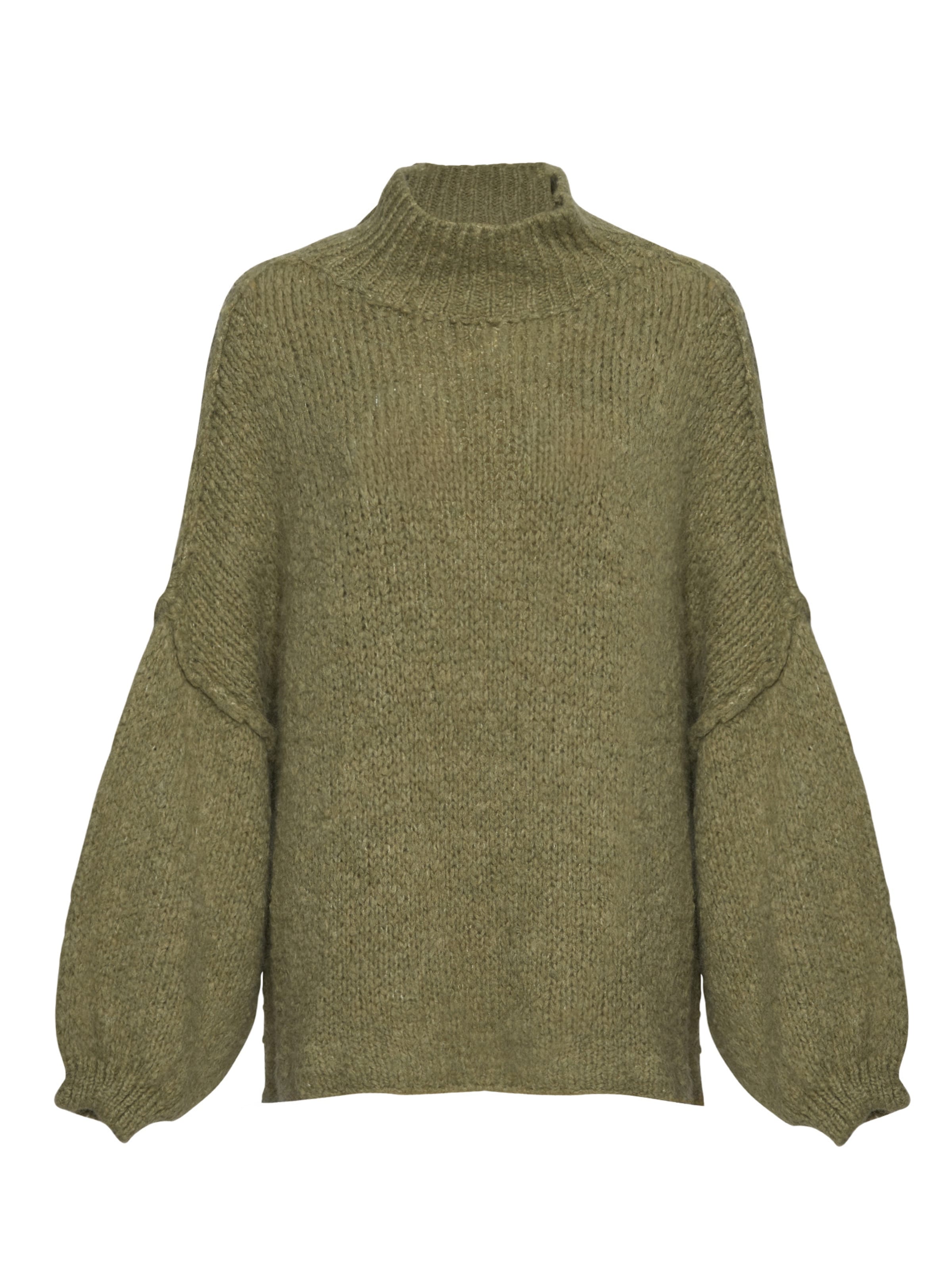Lilavie Strickpullover ' Maraa ' in khaki, Produktansicht