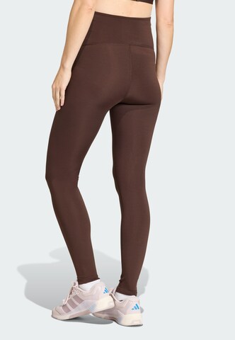 Skinny Pantaloni sportivi 'Optime Essentials' di ADIDAS PERFORMANCE in marrone