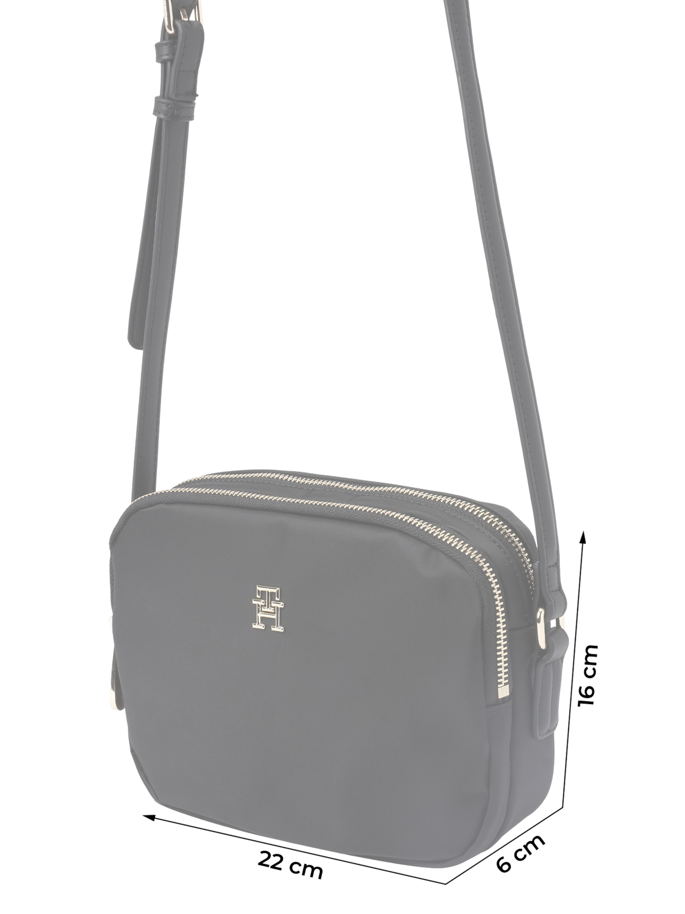 TOMMY HILFIGER Taška přes rameno 'Poppy' – černá