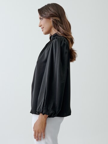 Chemisier 'ELLIE' Tussah en noir
