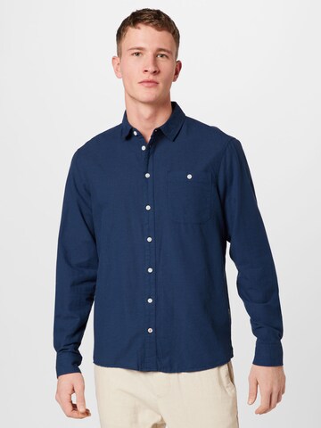 Coupe regular Chemise BLEND en bleu : devant