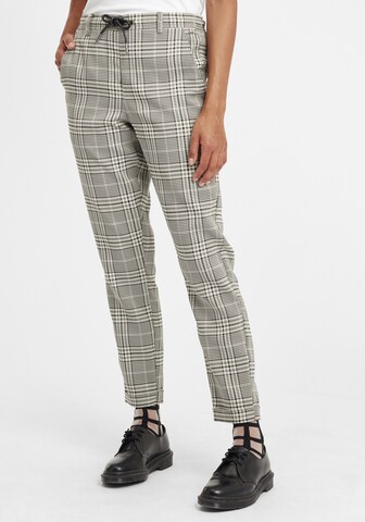 Oxmo Tapered Broek 'Livia' in Grijs: voorkant