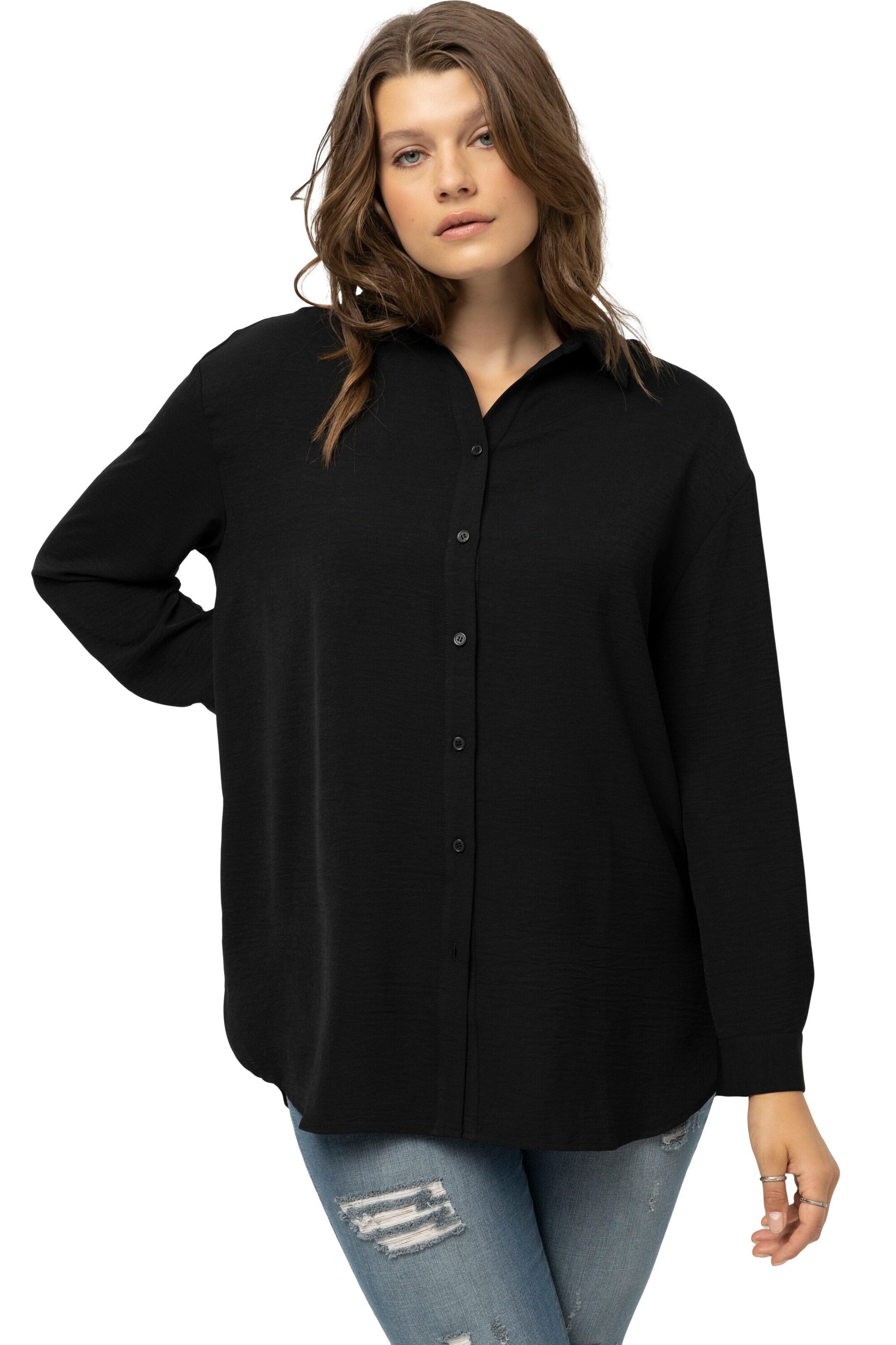 Studio Untold Blouse in Zwart: voorkant