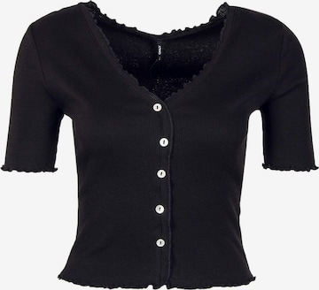 ONLY - Camisa 'Laila Button' em preto: frente