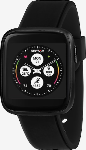 SECTOR Smartwatch in Schwarz: predná strana