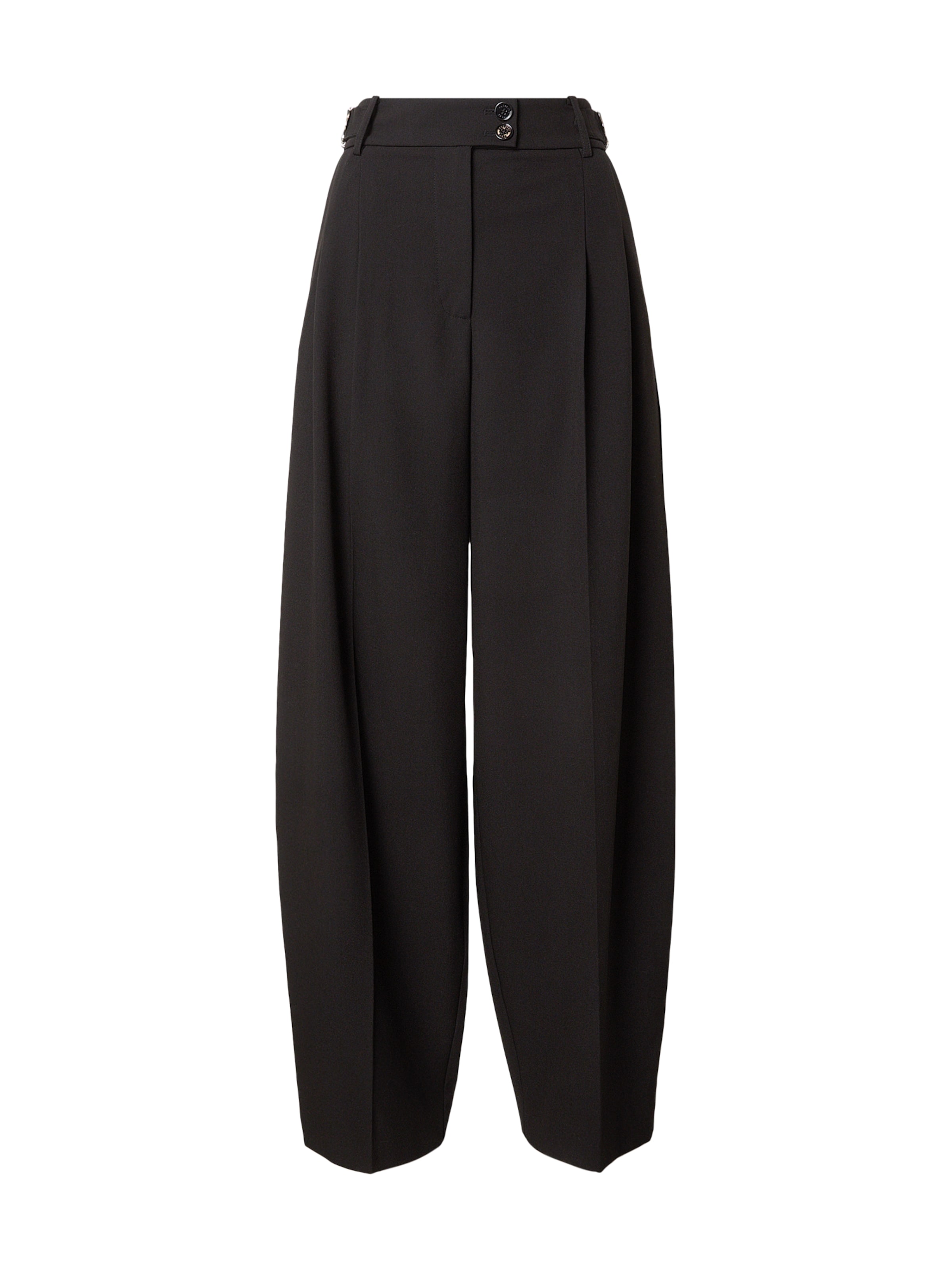 PATRIZIA PEPE Baggy Pleat-front trousers in Black: front