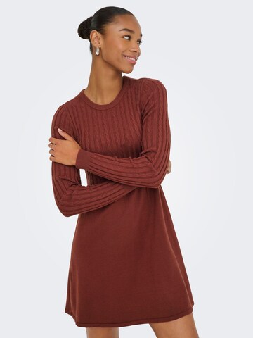 ONLY Strickkleid 'FIA' in Braun