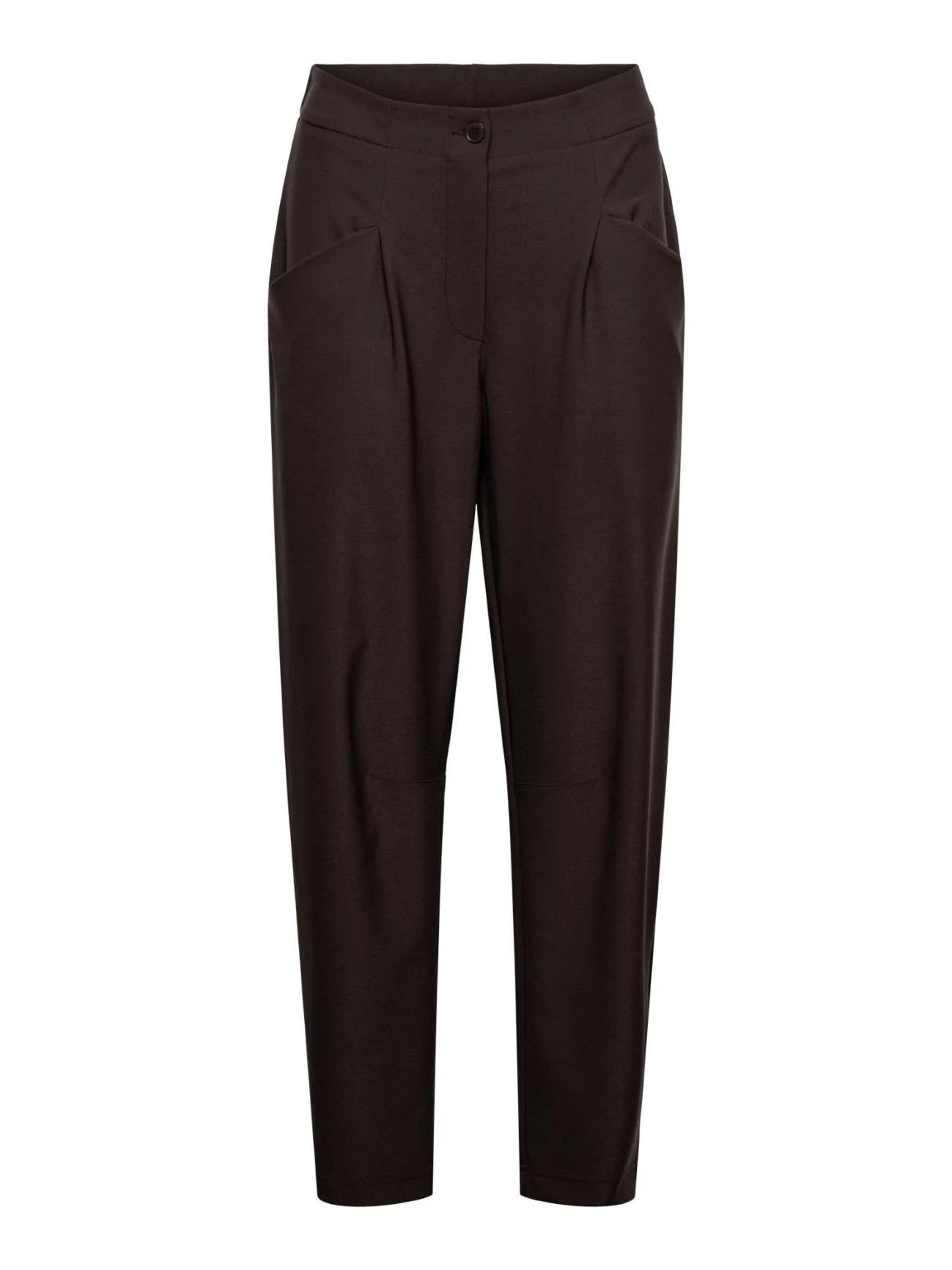 &co woman Regular Trousers '&Co woman Pris Heavy Chocolate' in Brown: front