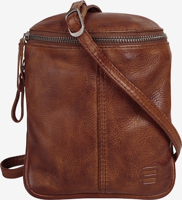 Spikes & Sparrow Umhängetasche in Braun: Vorderseite