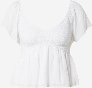 HOLLISTER Bluza | bela barva: sprednja stran