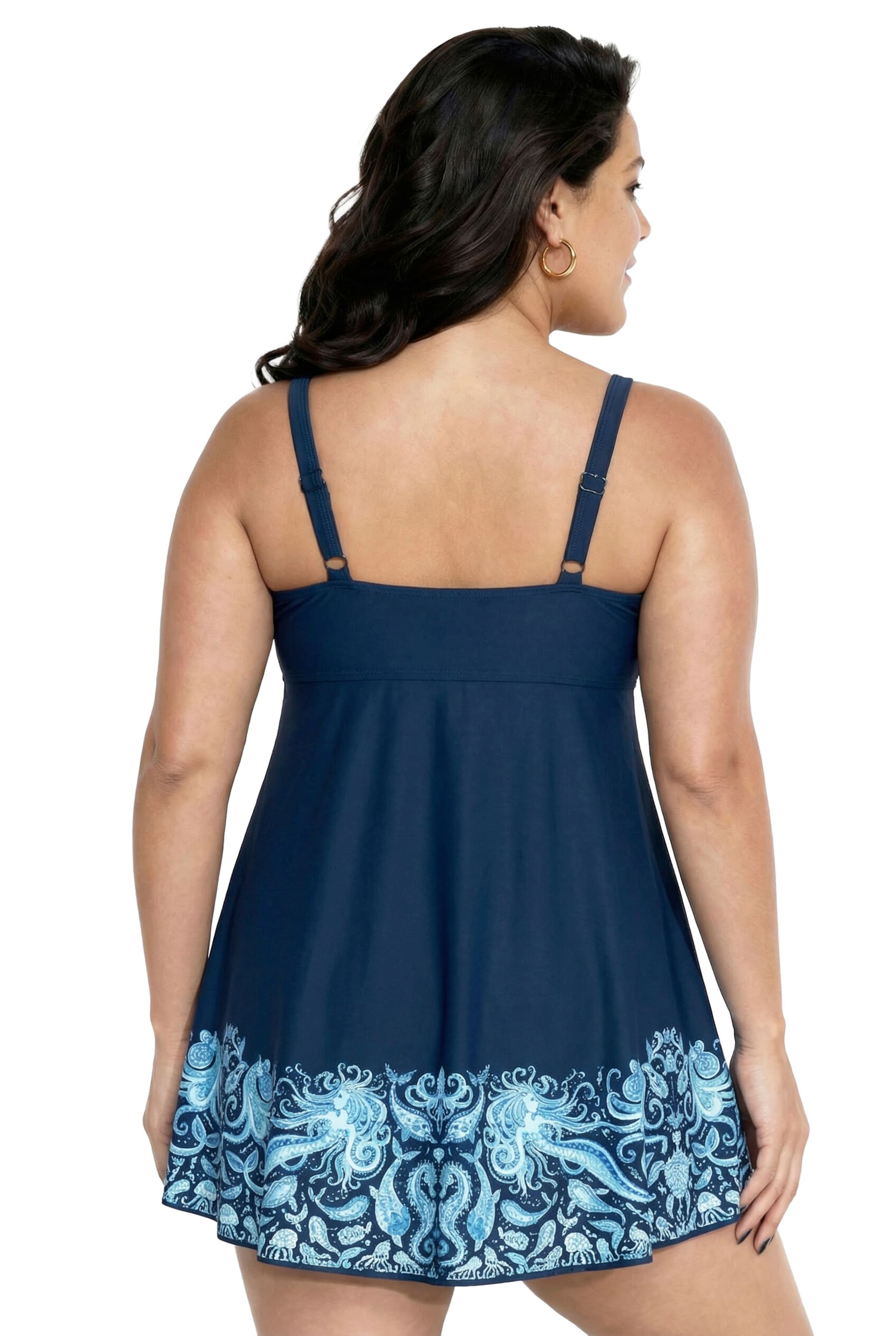 Ulla Popken Balconette Tankini in Blauw