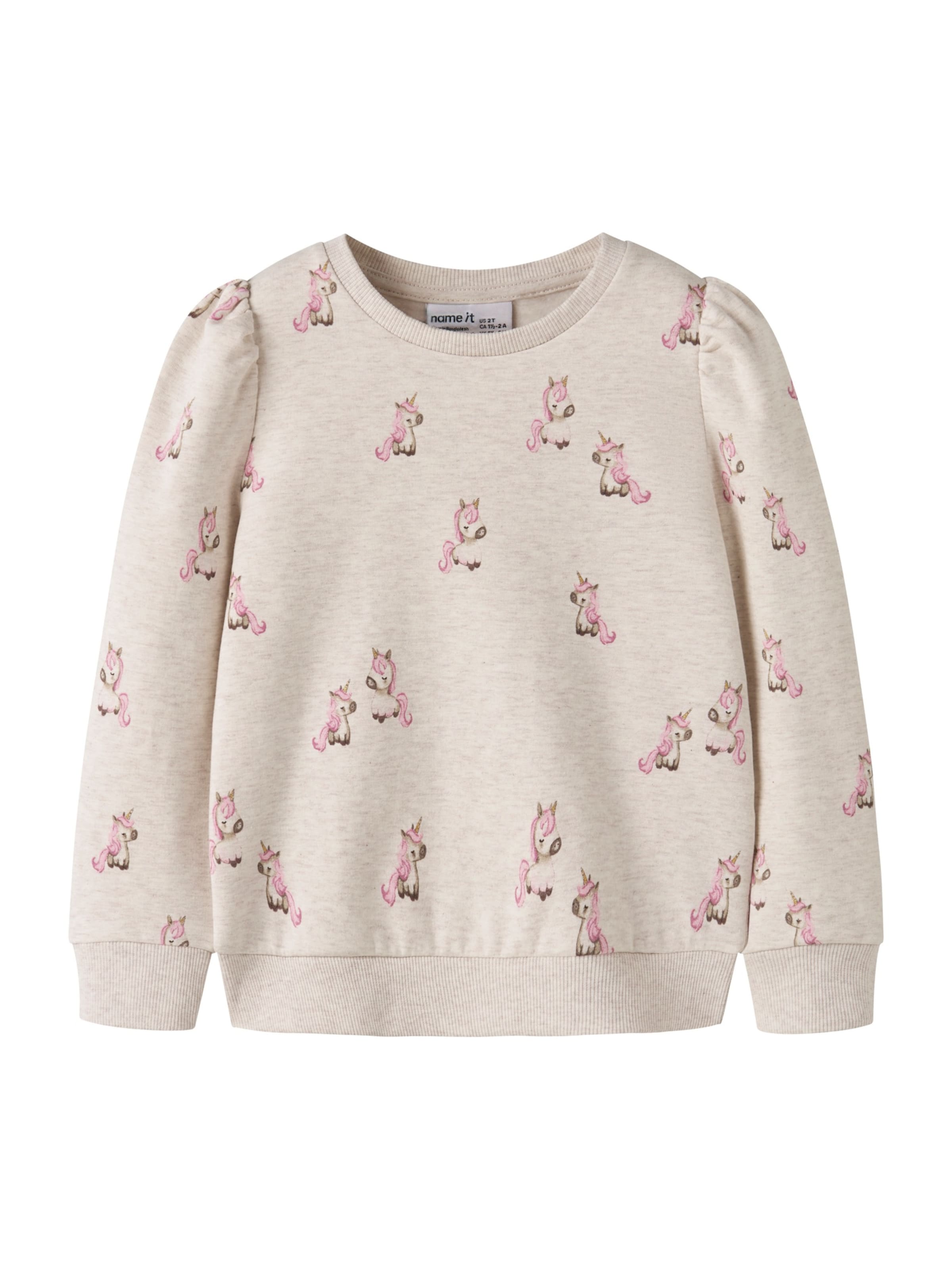 NAME IT - Sudadera 'NMFLAURIE' en beige: frente