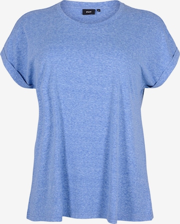 Zizzi Shirt 'Vava' in Blauw: voorkant