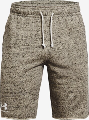 UNDER ARMOUR Workout Pants in Brown: front
