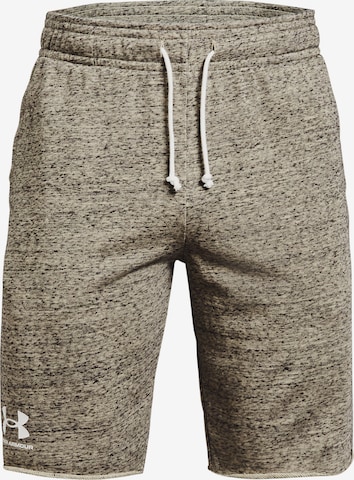 UNDER ARMOUR Regular Workout Pants in Brown: front