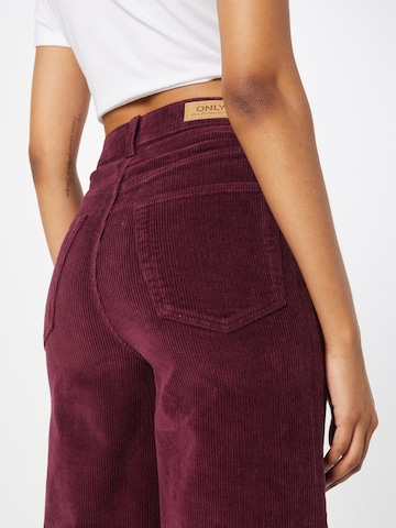 ONLY Wide leg Παντελόνι 'Hope' σε κόκκινο
