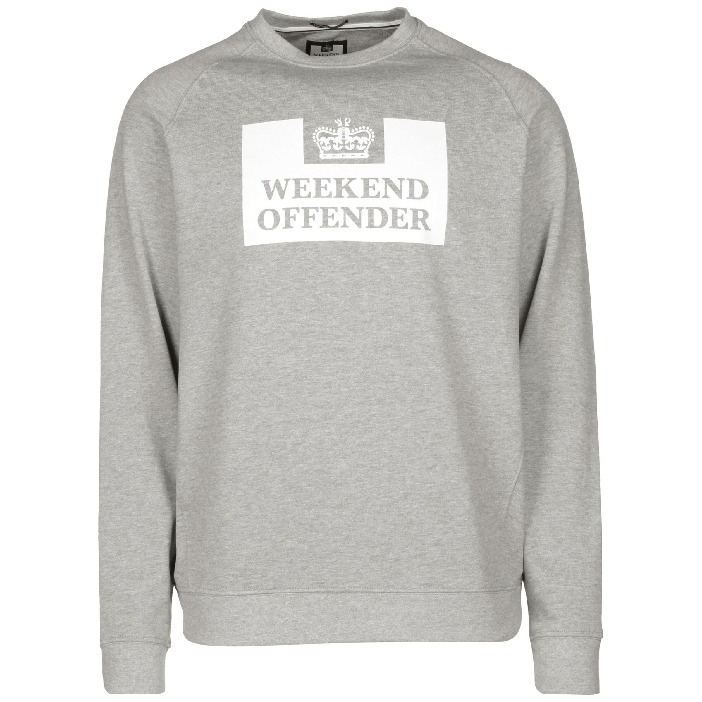 Weekend Offender Sweatshirt 'Penitentiary' in Grau: Vorderseite