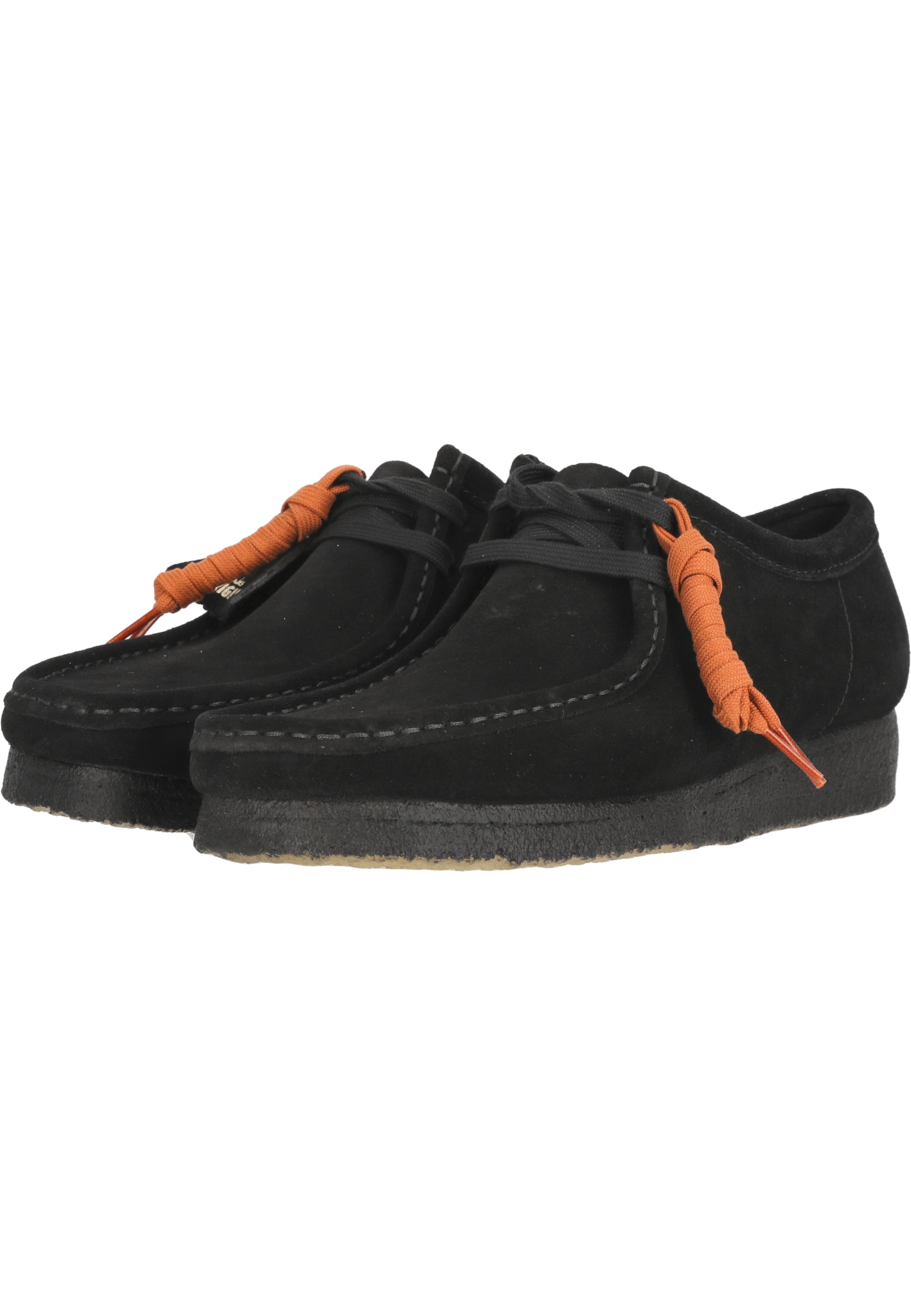 CLARKS Schnürschuhe 'Wallabee Black' in Schwarz