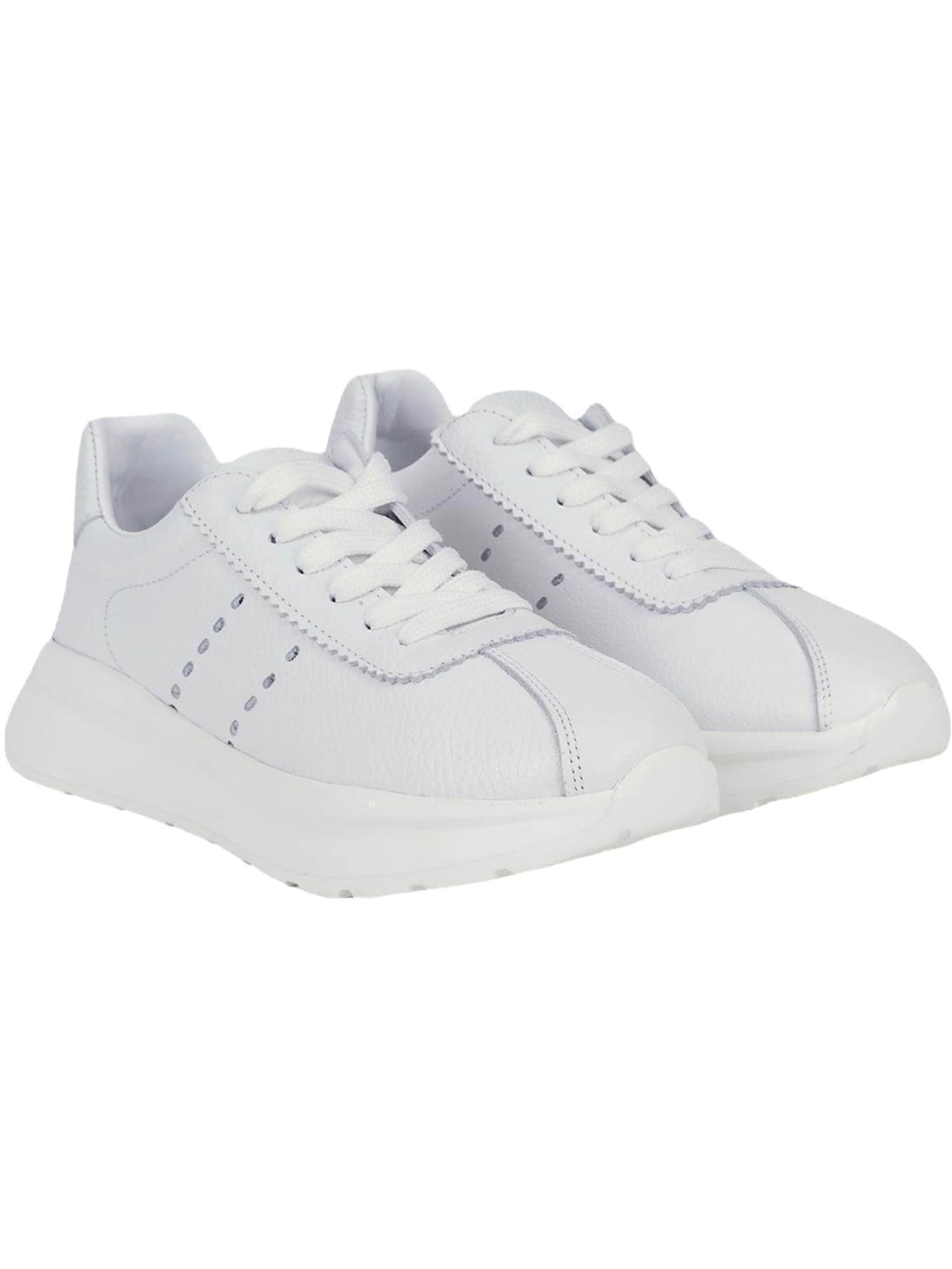 Desa - Zapatillas deportivas bajas 'DESA Damen-Plateau-Sneaker aus Leder' en blanco