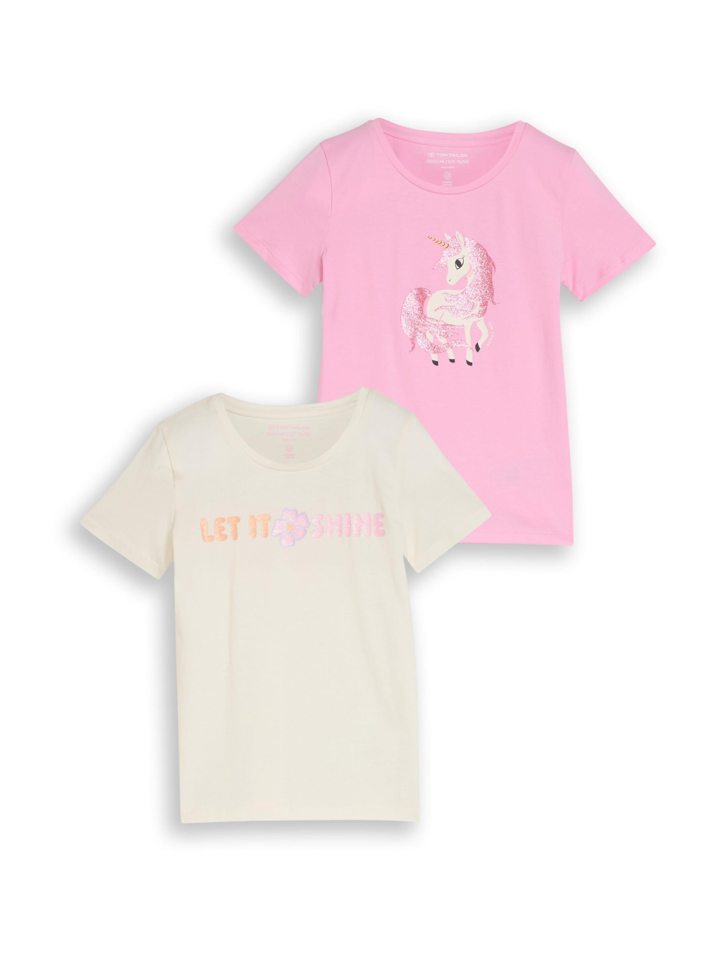 T-Shirt TOM TAILOR en beige : devant