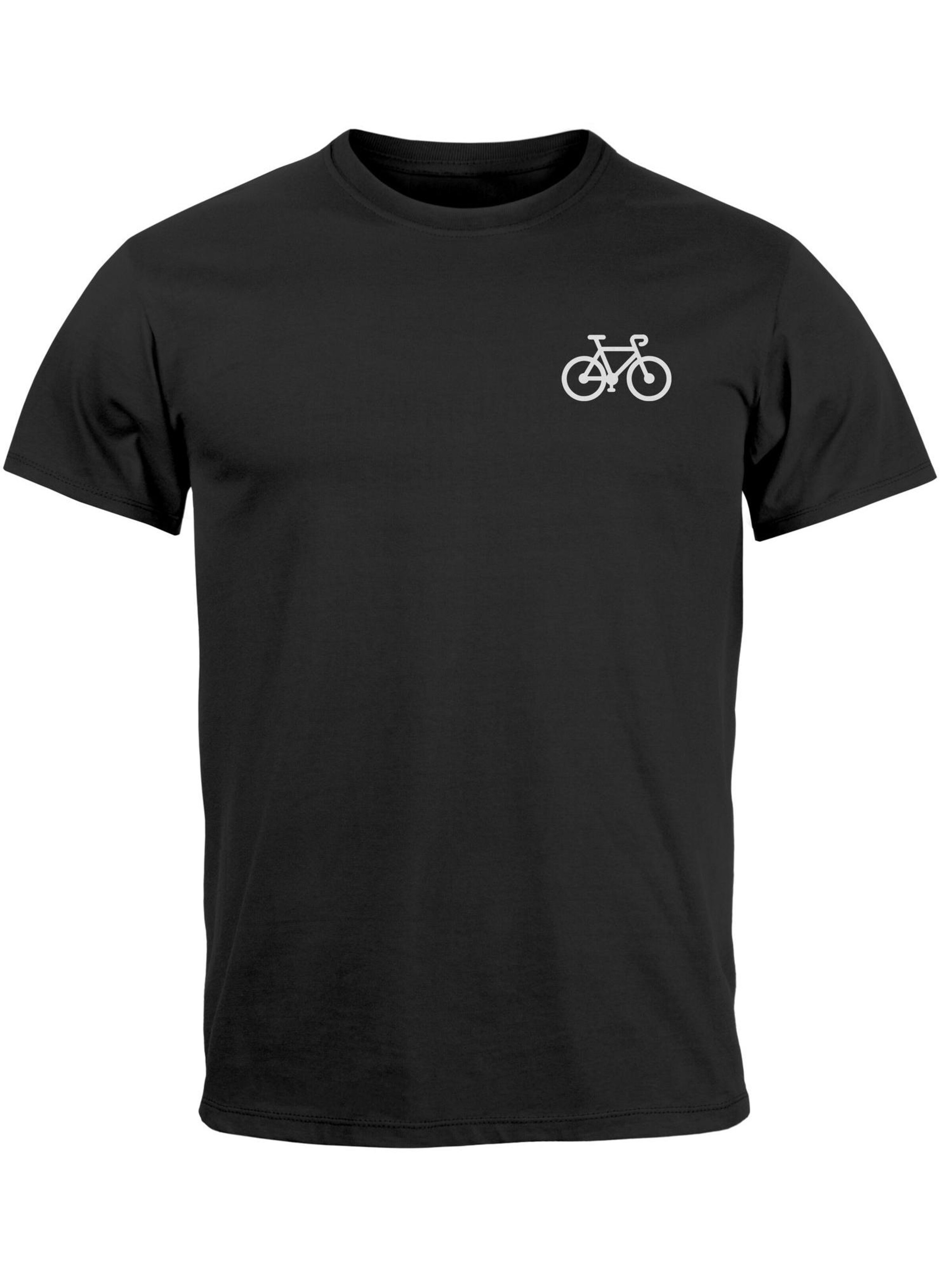 Neverless Shirt 'Fahrrad' in Black: front