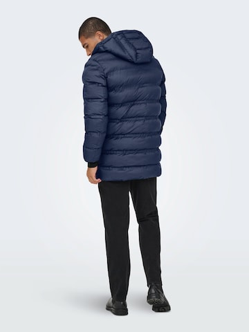 Only & Sons Winter jacket 'ONSUNION' in Blue