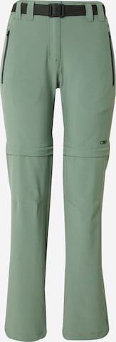 Regular Pantaloni outdoor de la CMP pe verde: față