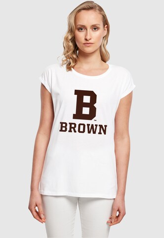 T-shirt 'Brown University - B Initial' Merchcode en blanc : devant