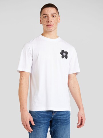 HUGO T-shirt 'Noretto' i vit