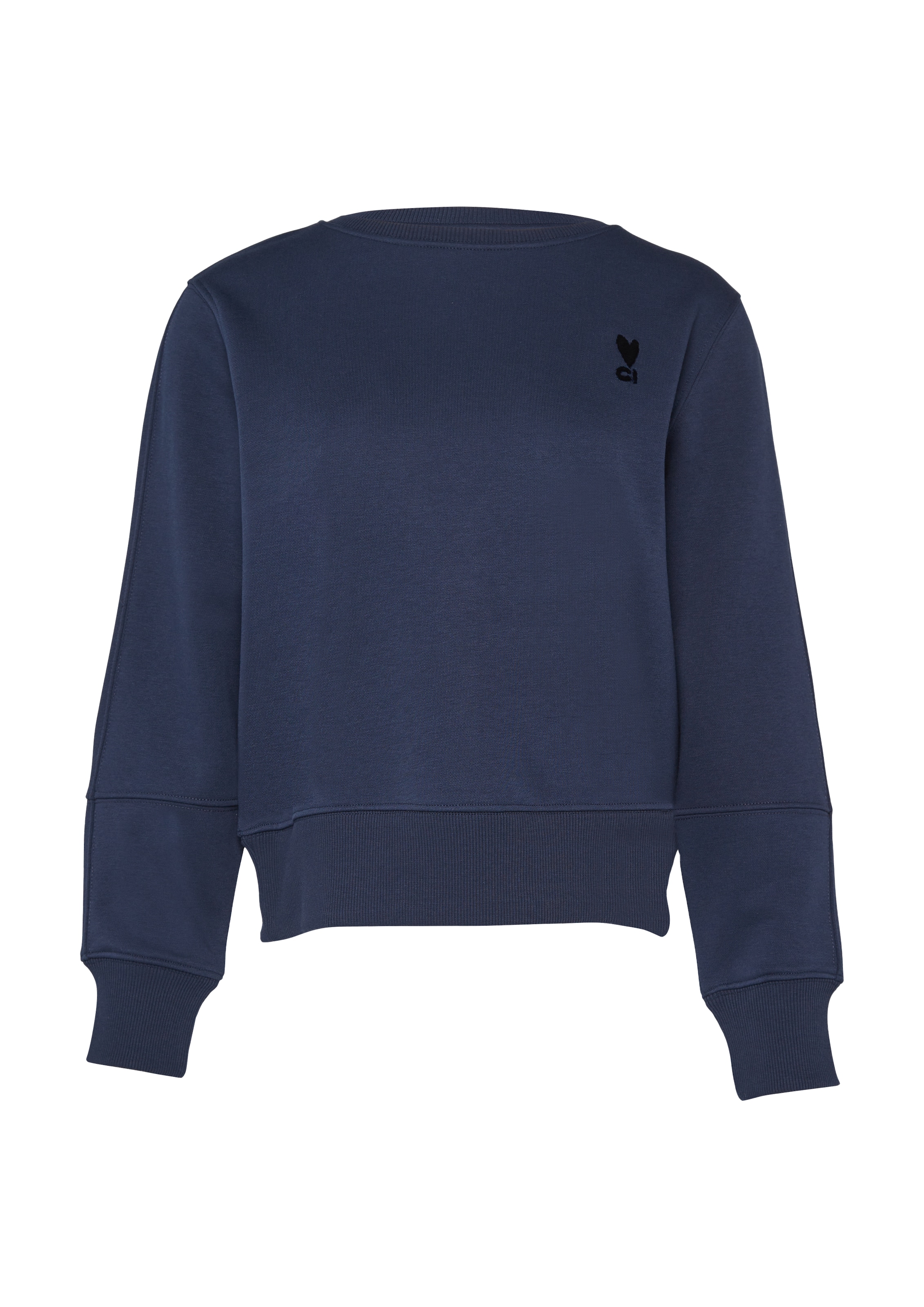 Felpa di comma casual identity in blu: frontale