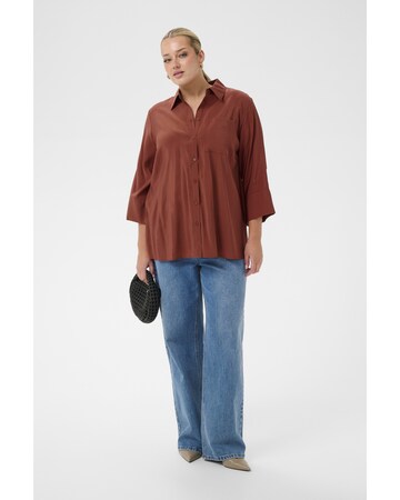 KAFFE CURVE - Blusa em castanho
