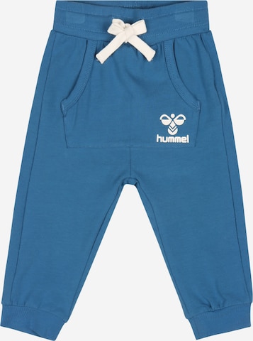 Hummel Tapered Pants in Blue: front