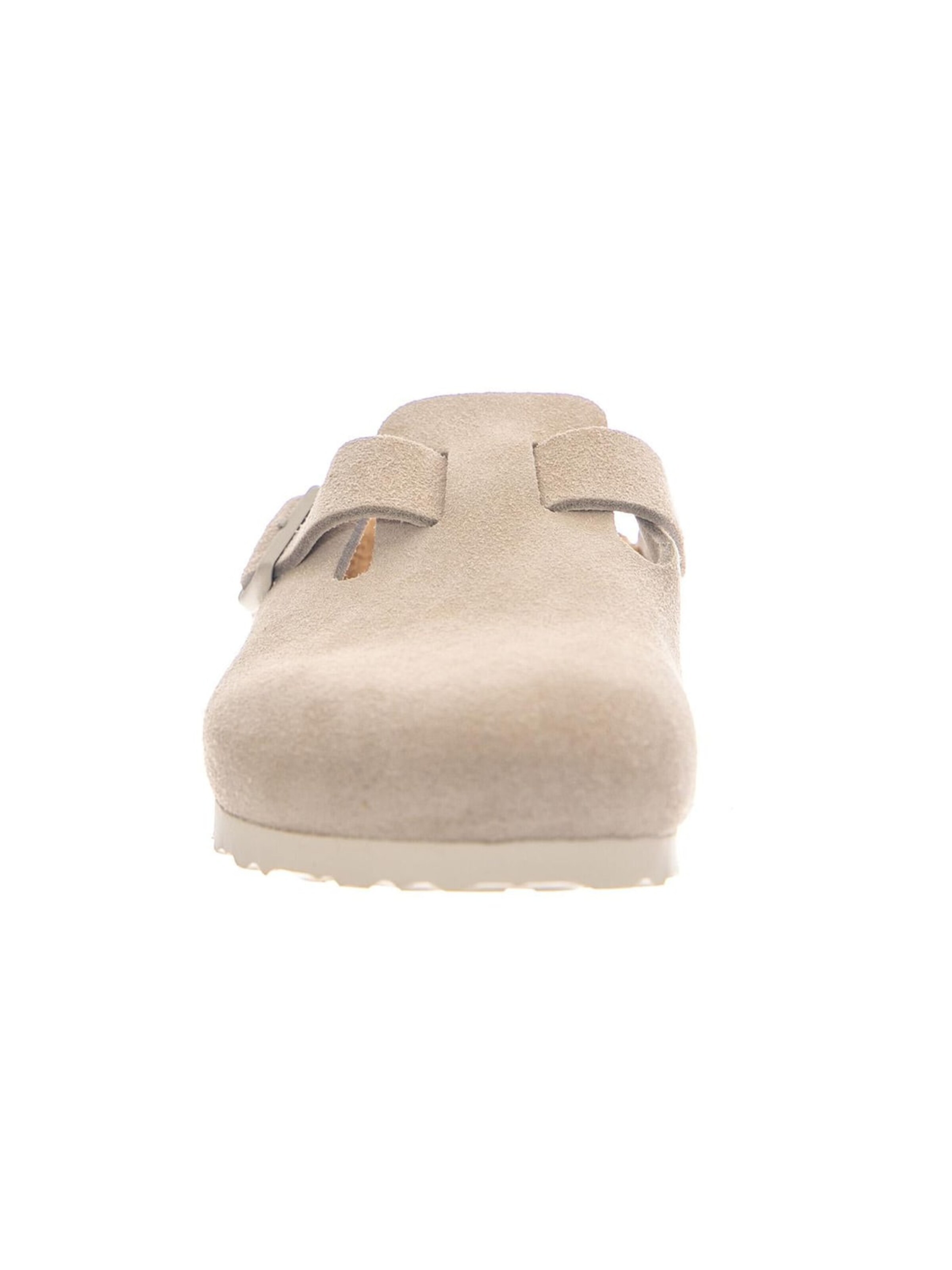 Sandales 'BOSTON SUEDE LEATHER NARROW FIT OYSTER' BIRKENSTOCK en blanc